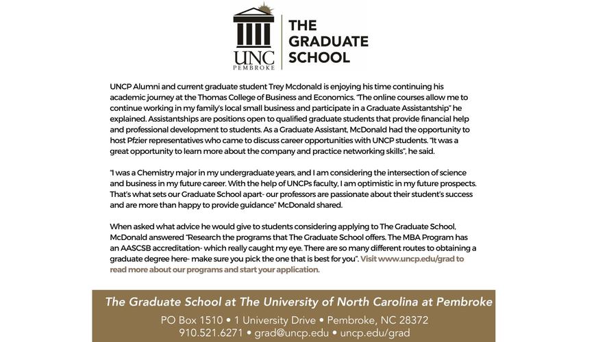 Graduate Assistantships | The University Of North Carolina At Pembroke